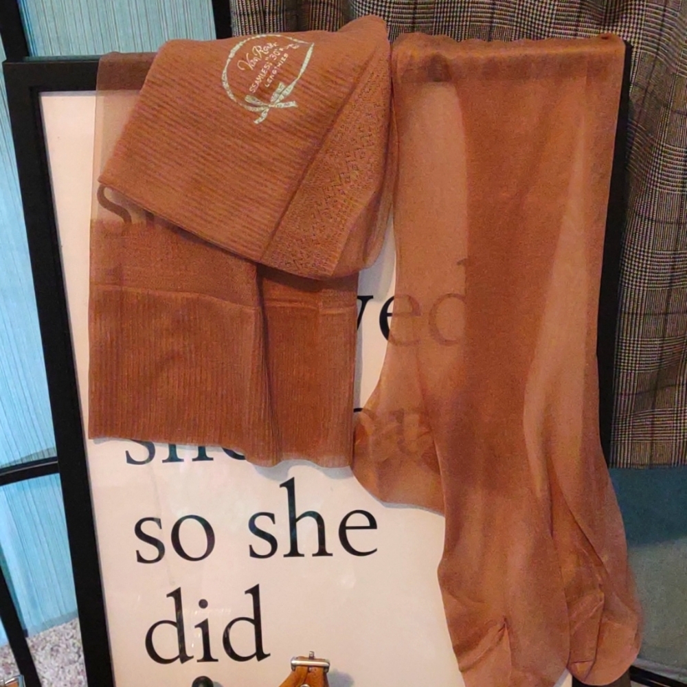 Vintage stockings, taupe, lenght 10